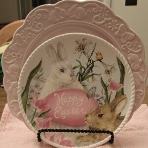 Easter Bunny Plate Set with Stand